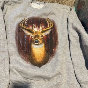 Jerzees Gray Fleece-Lined Sweatshirt